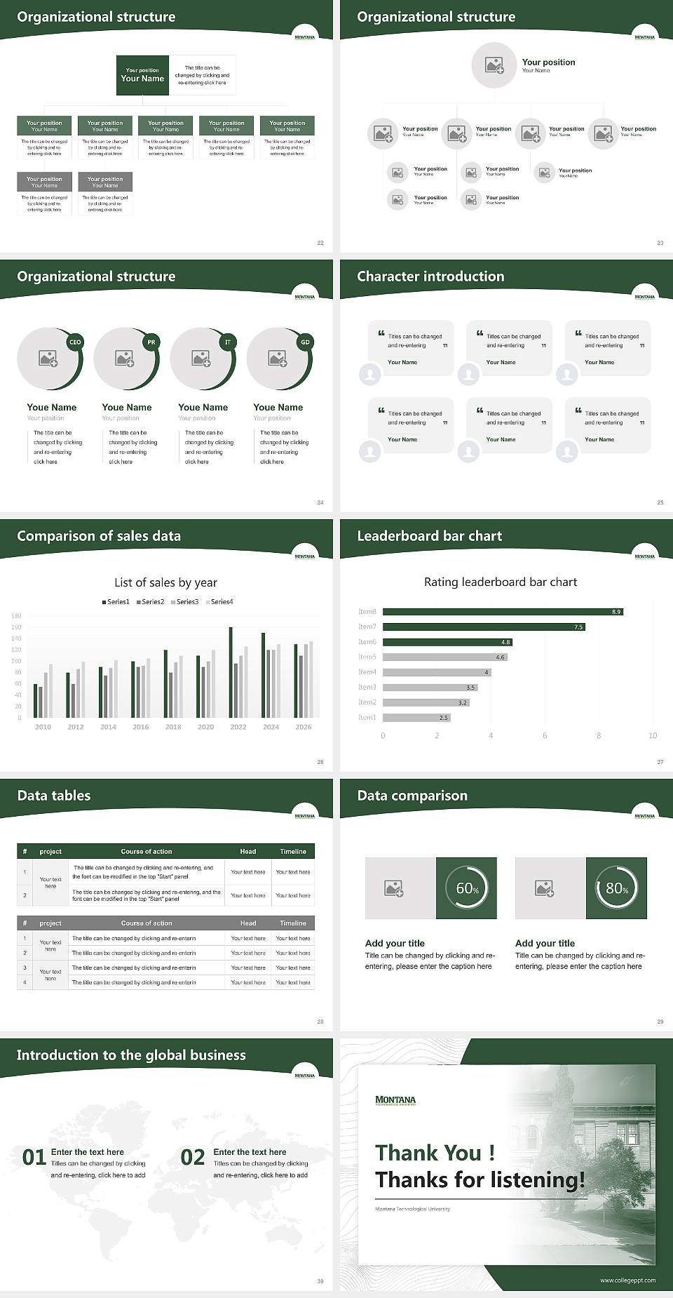 Montana Technological University Academic Presentation/Research Findings Report PPT Template4:3 ratio PPT effect preview image4
