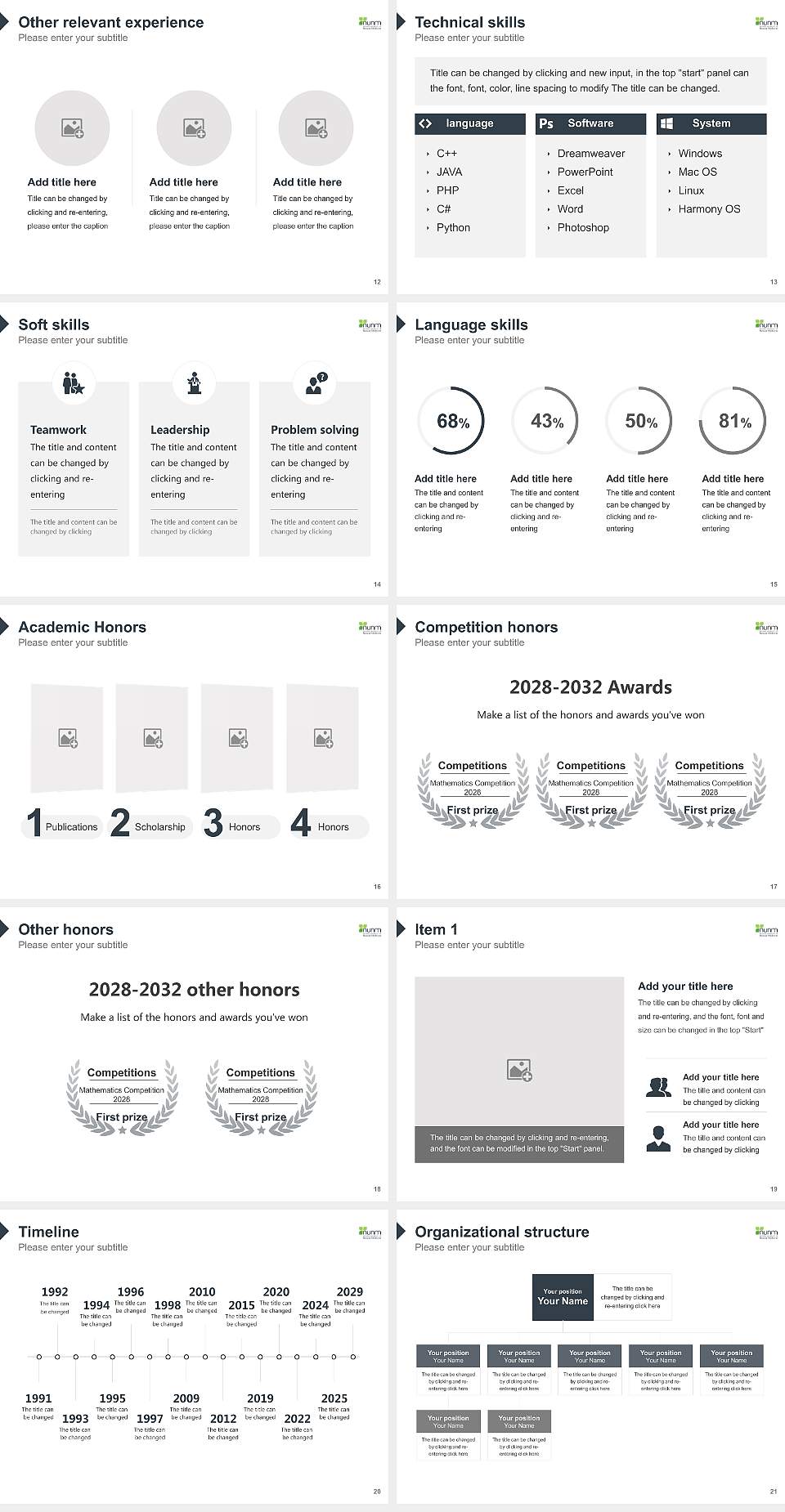 National University of Natural Medicine Resume PPT Template4:3 ratio PPT effect preview image3