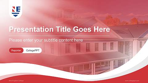 New England College Lecture Sharing and Networking Event PPT Template