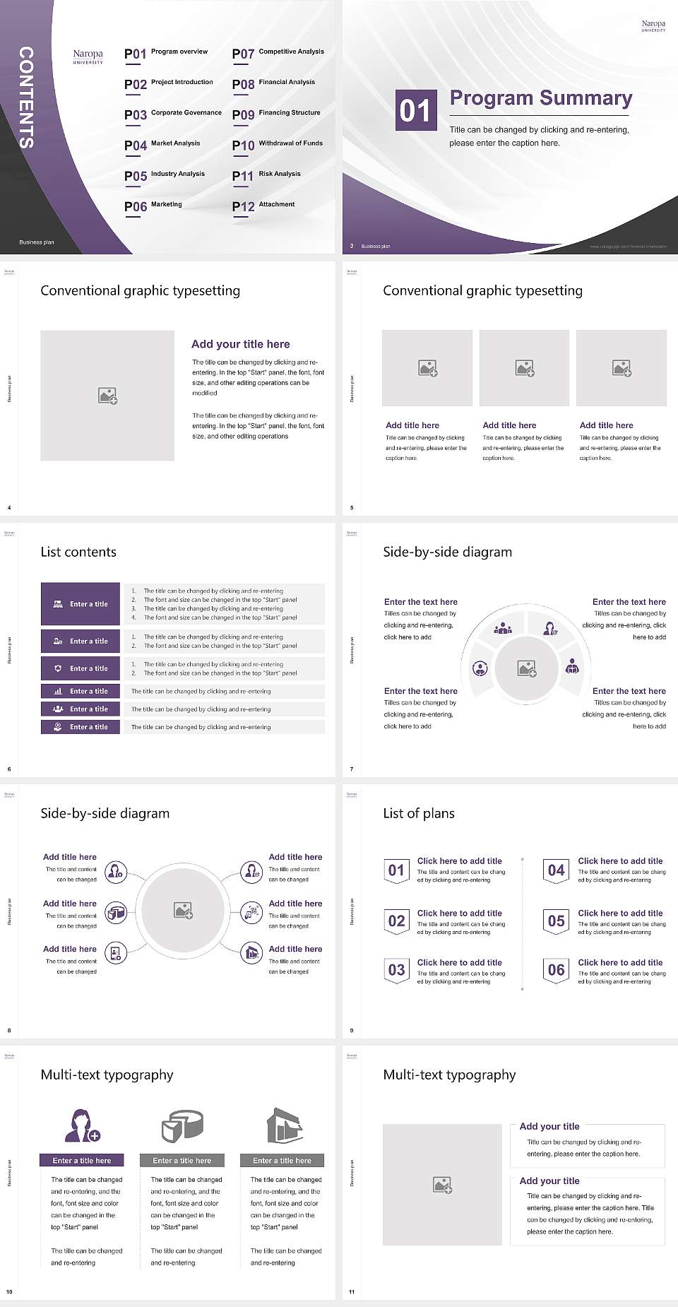 Naropa University Competition/Entrepreneurship Contest PPT Template4:3 ratio PPT effect preview image2