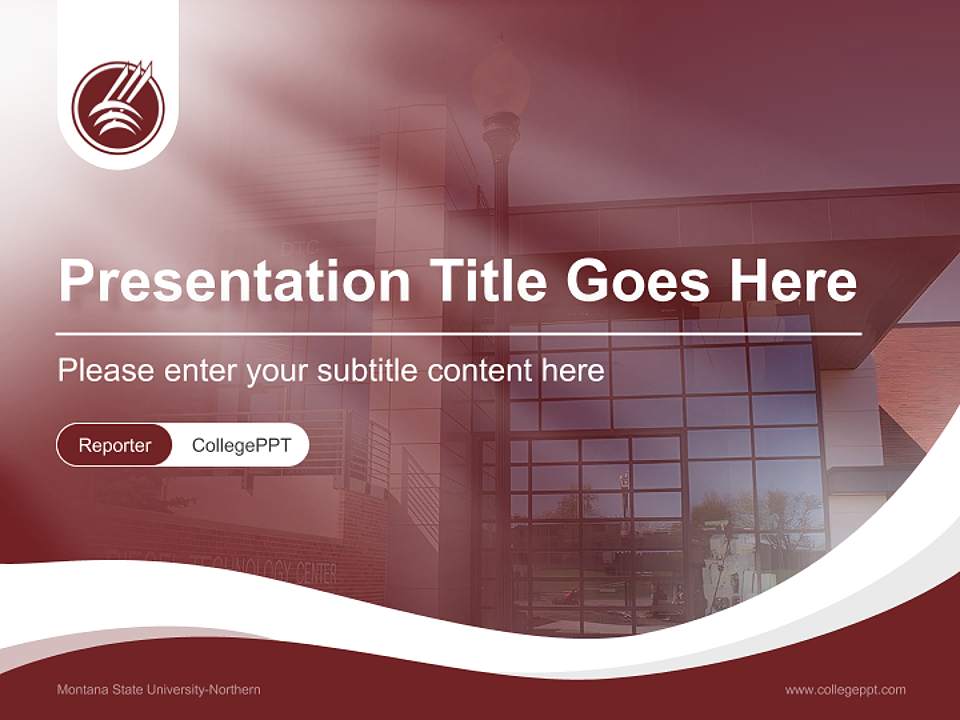 Montana State University-Northern Lecture Sharing and Networking Event PPT Template4:3 ratio PPT effect preview image4