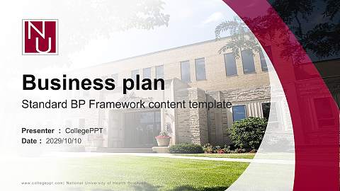 National University of Health Sciences Competition/Entrepreneurship Contest PPT Template