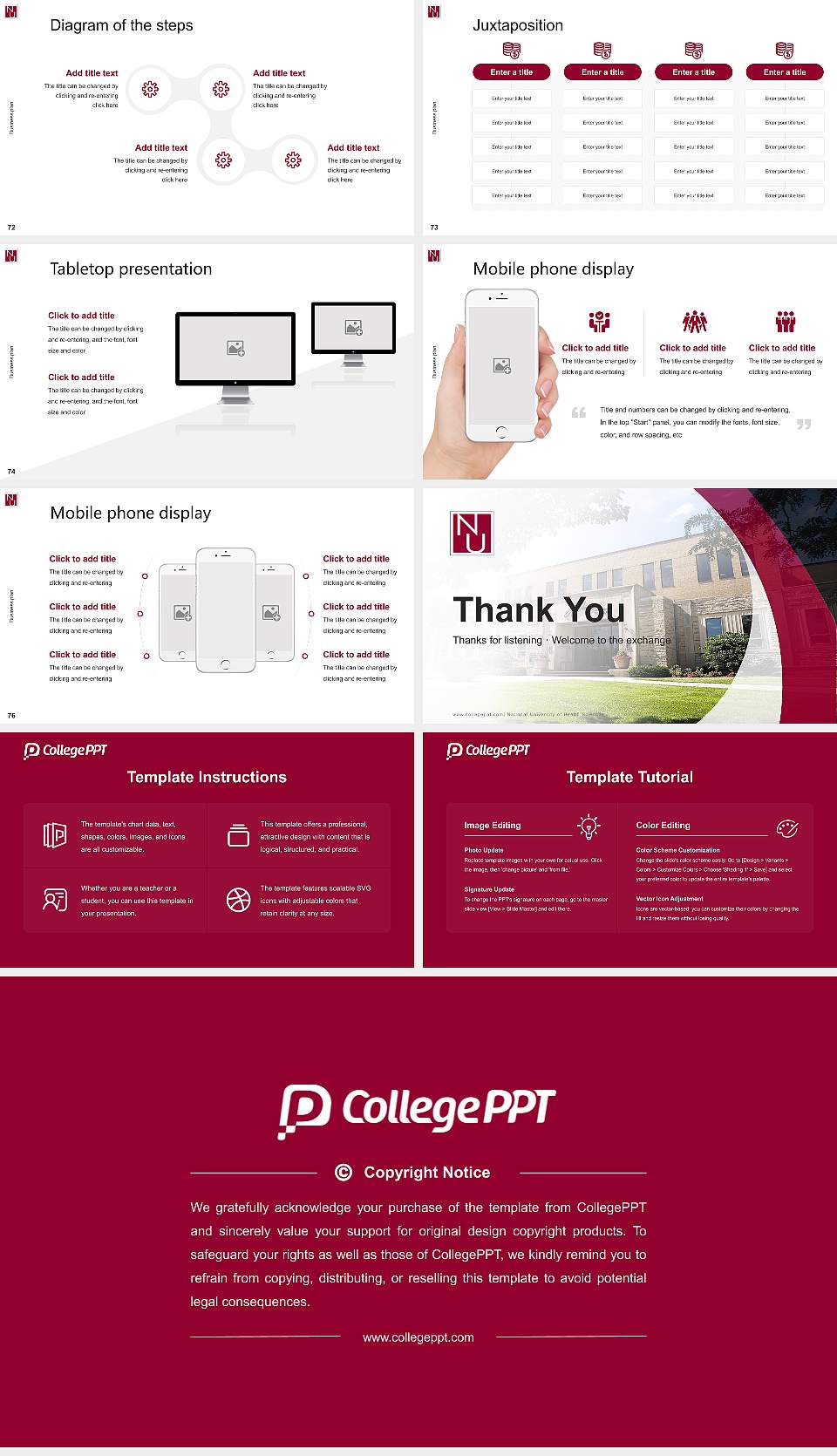 National University of Health Sciences Competition/Entrepreneurship Contest PPT Template16:9 ratio PPT effect preview image9
