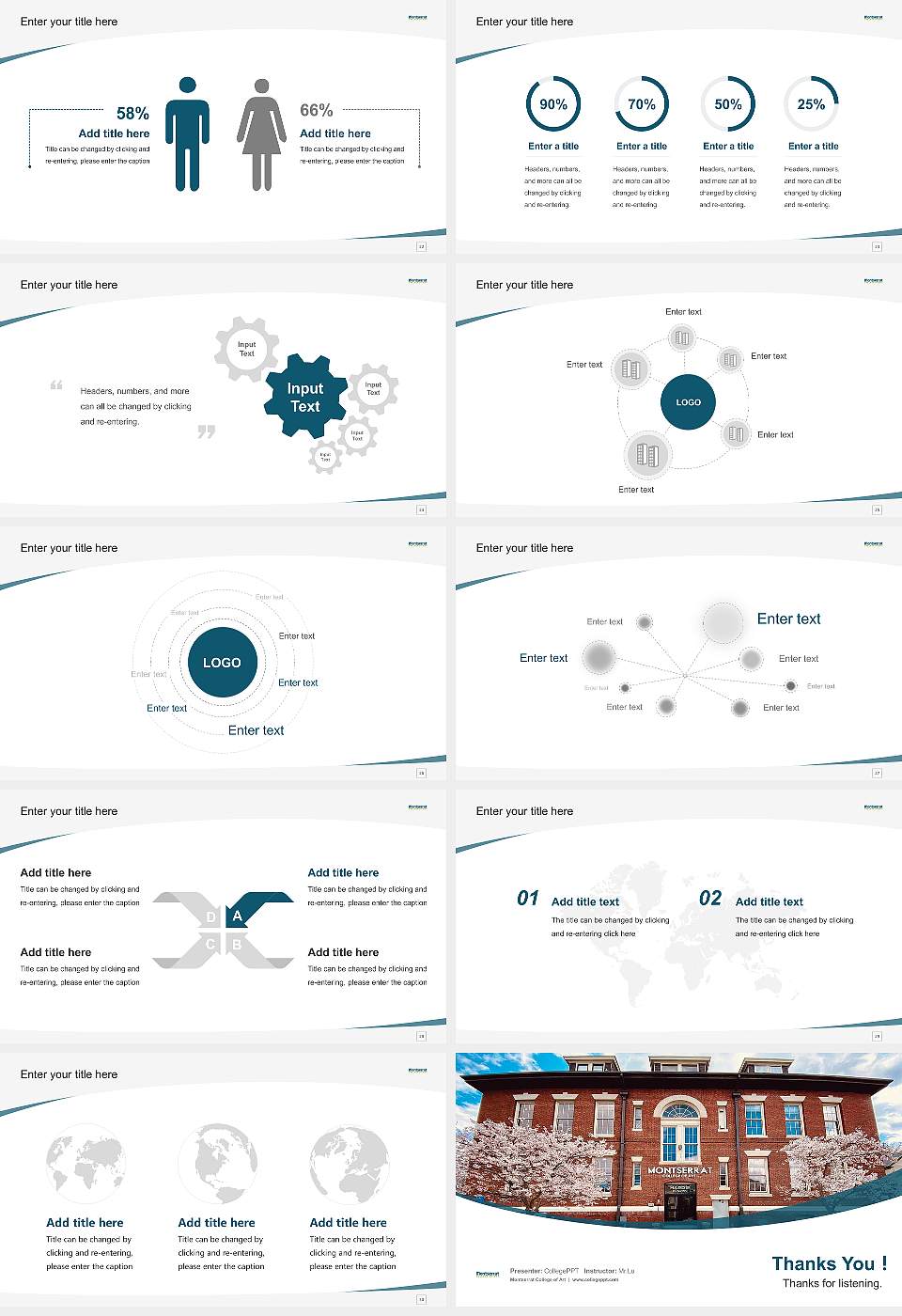 Montserrat College of Art Course/Courseware Creation PPT Template16:9 ratio PPT effect preview image4