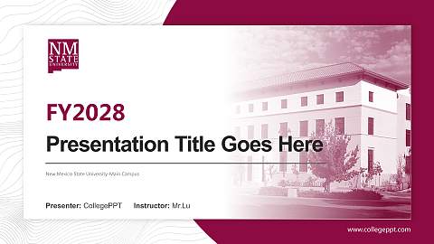 New Mexico State University-Main Campus Academic Presentation/Research Findings Report PPT Template