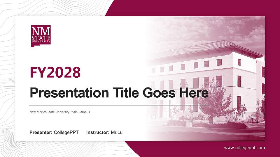 New Mexico State University-Main Campus Academic Presentation/Research Findings Report PPT Template16:9 ratio PPT effect preview image