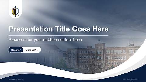 Mount Marty University Lecture Sharing and Networking Event PPT Template