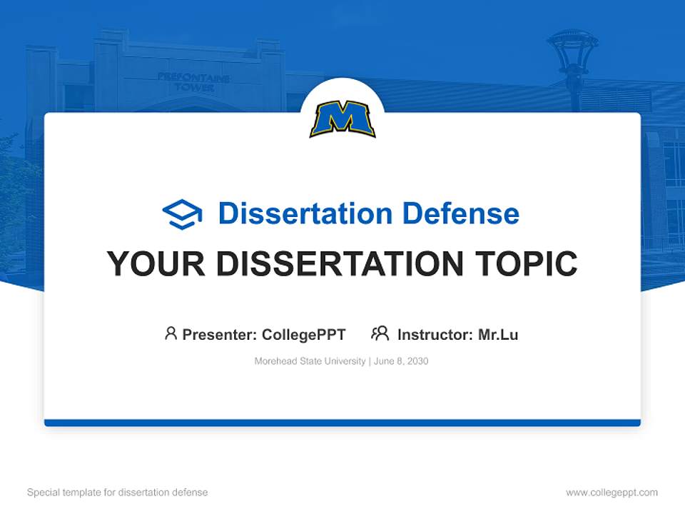 Morehead State University Graduation Thesis Defense PPT Template4:3 ratio PPT effect preview image7
