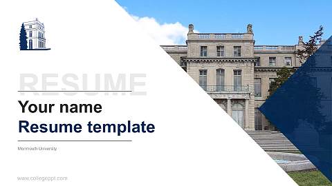 Monmouth University Resume PPT Template
