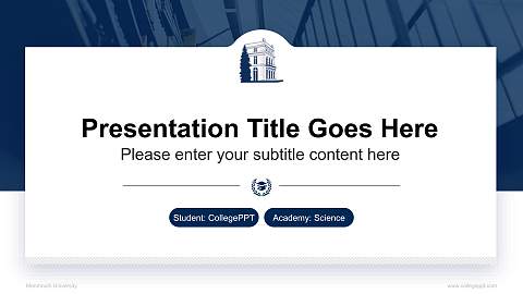 Monmouth University National Scholarship Defense PPT Template