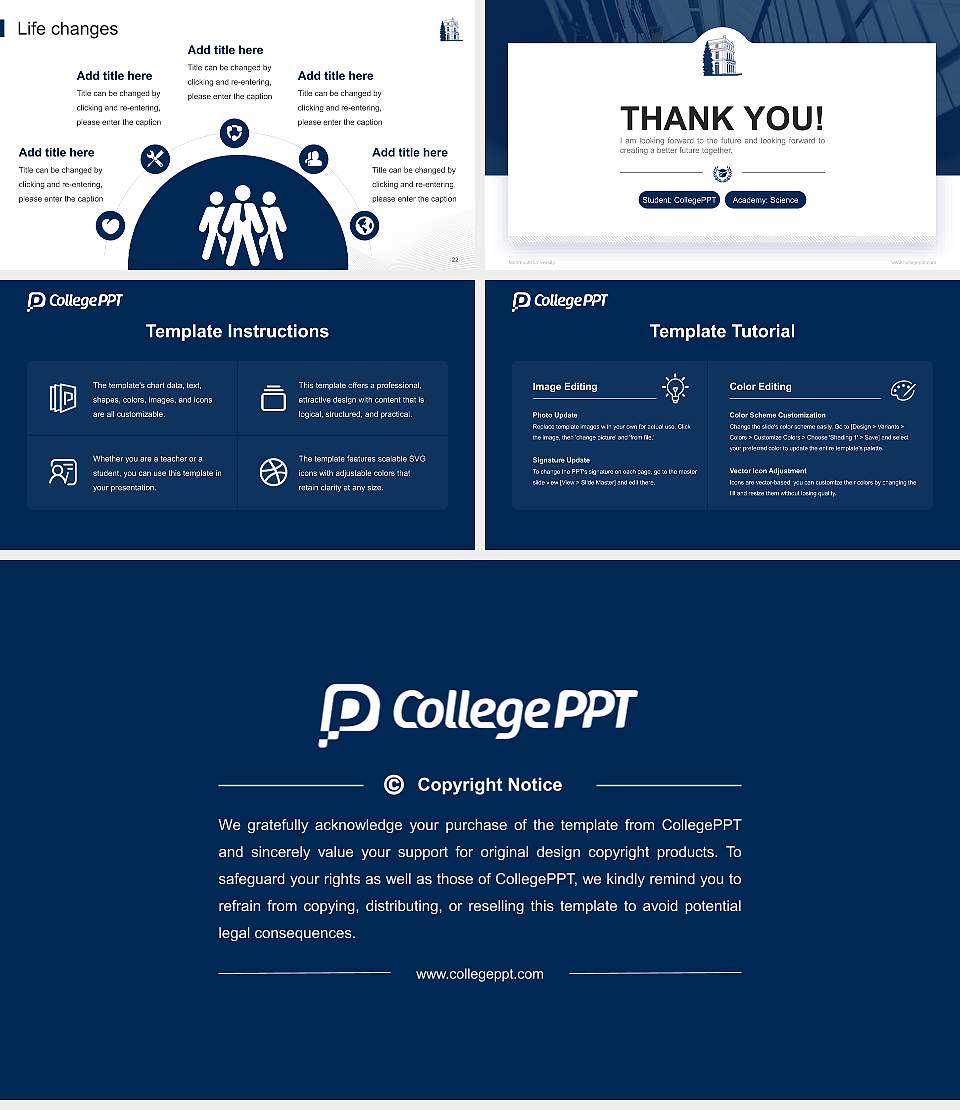Monmouth University National Scholarship Defense PPT Template16:9 ratio PPT effect preview image4