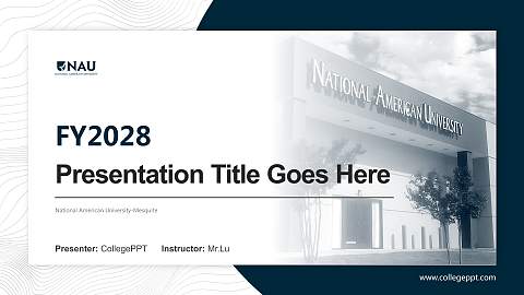 National American University-Mesquite Academic Presentation/Research Findings Report PPT Template