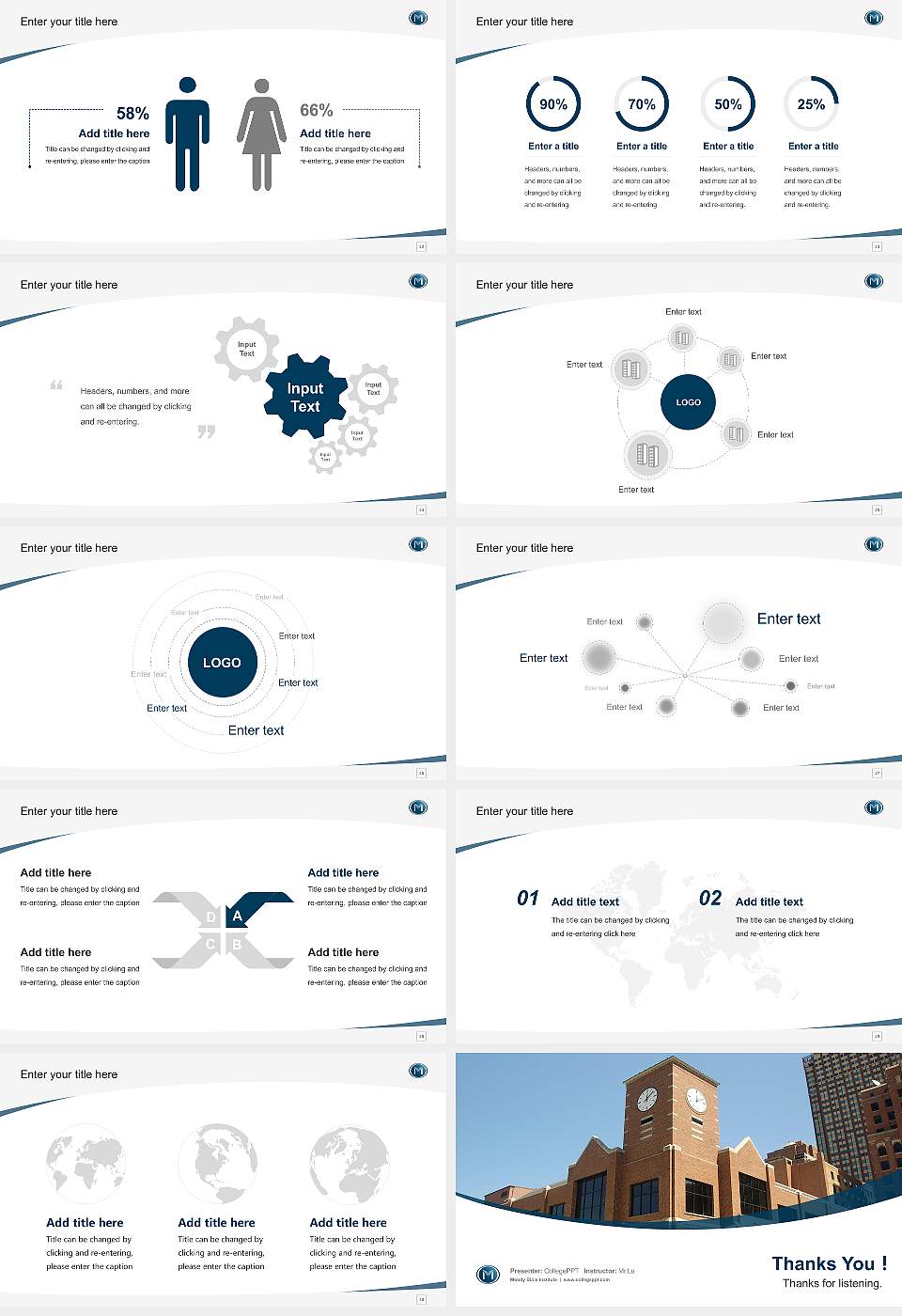 Moody Bible Institute Course/Courseware Creation PPT Template16:9 ratio PPT effect preview image4