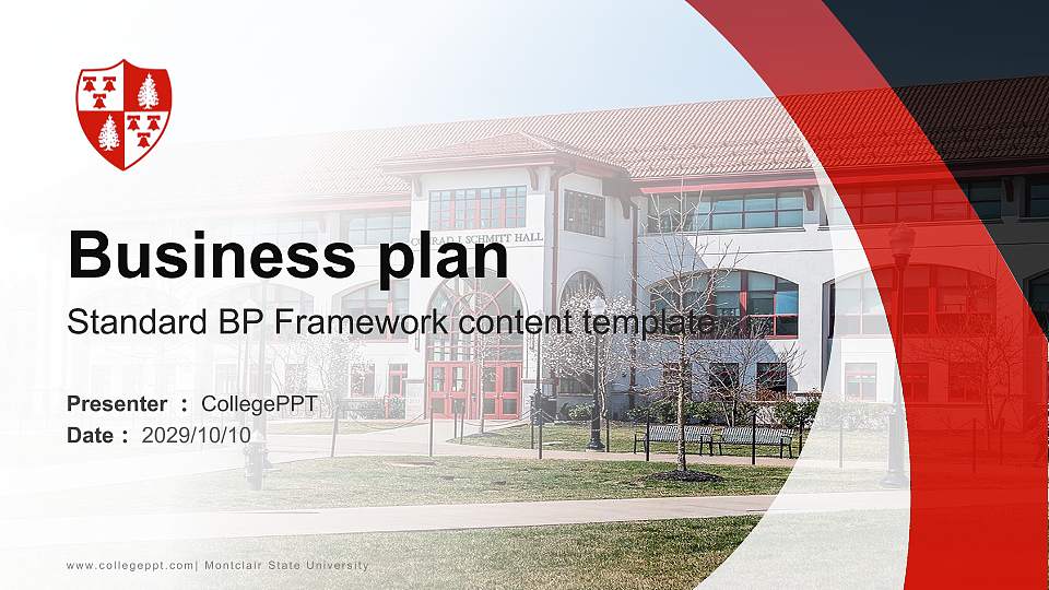 Montclair State University Competition/Entrepreneurship Contest PPT Template16:9 ratio PPT effect preview image