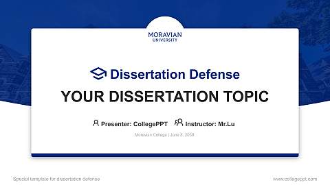 Moravian College Graduation Thesis Defense PPT Template