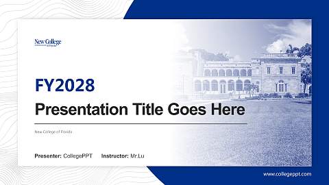 New College of Florida Academic Presentation/Research Findings Report PPT Template