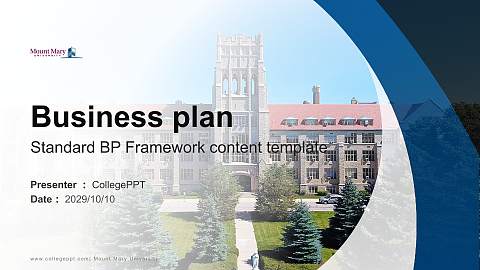 Mount Mary University Competition/Entrepreneurship Contest PPT Template