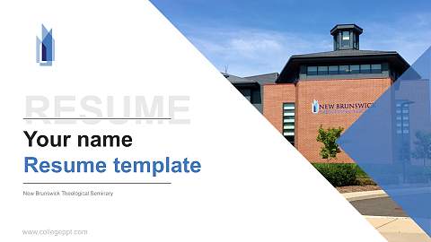 New Brunswick Theological Seminary Resume PPT Template