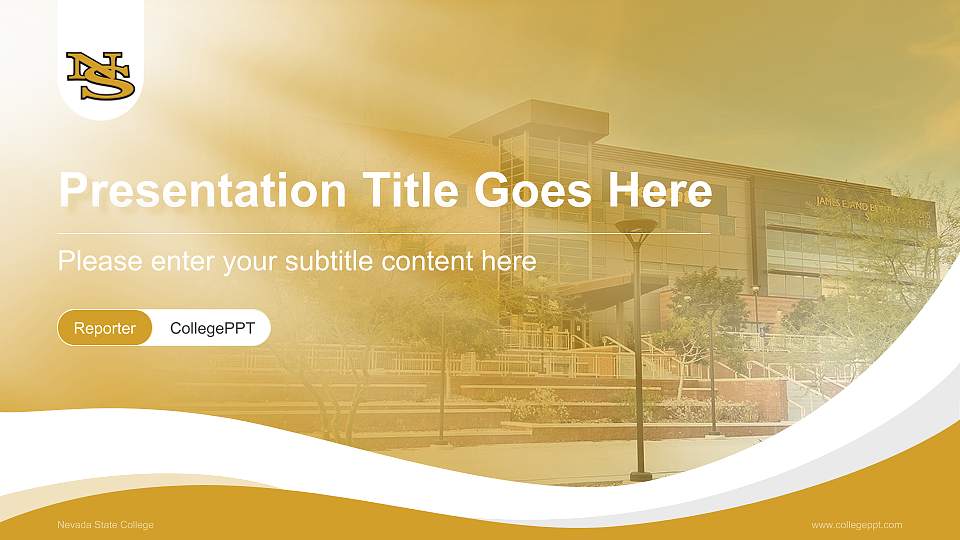 Nevada State College Lecture Sharing and Networking Event PPT Template16:9 ratio PPT effect preview image