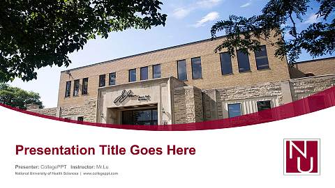 National University of Health Sciences Course/Courseware Creation PPT Template