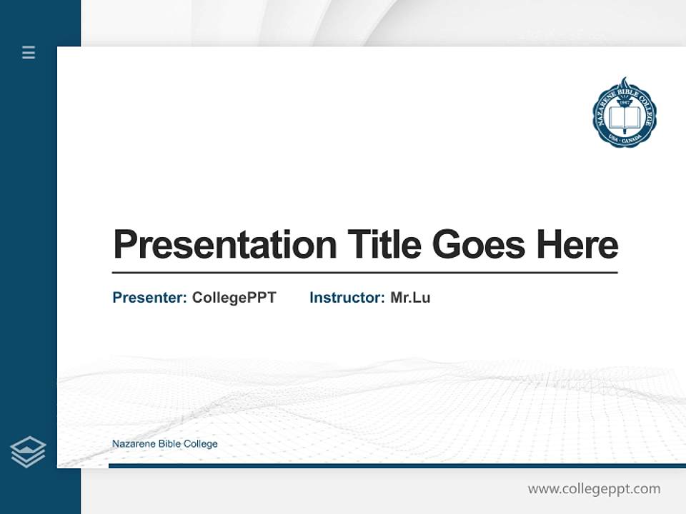 Nazarene Bible College Thesis Proposal/Graduation Defense PPT Template4:3 ratio PPT effect preview image5
