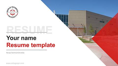 Navajo Technical University Resume PPT Template