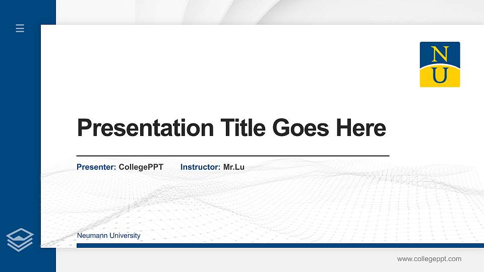 Neumann University Thesis Proposal/Graduation Defense PPT Template16:9 ratio PPT effect preview image