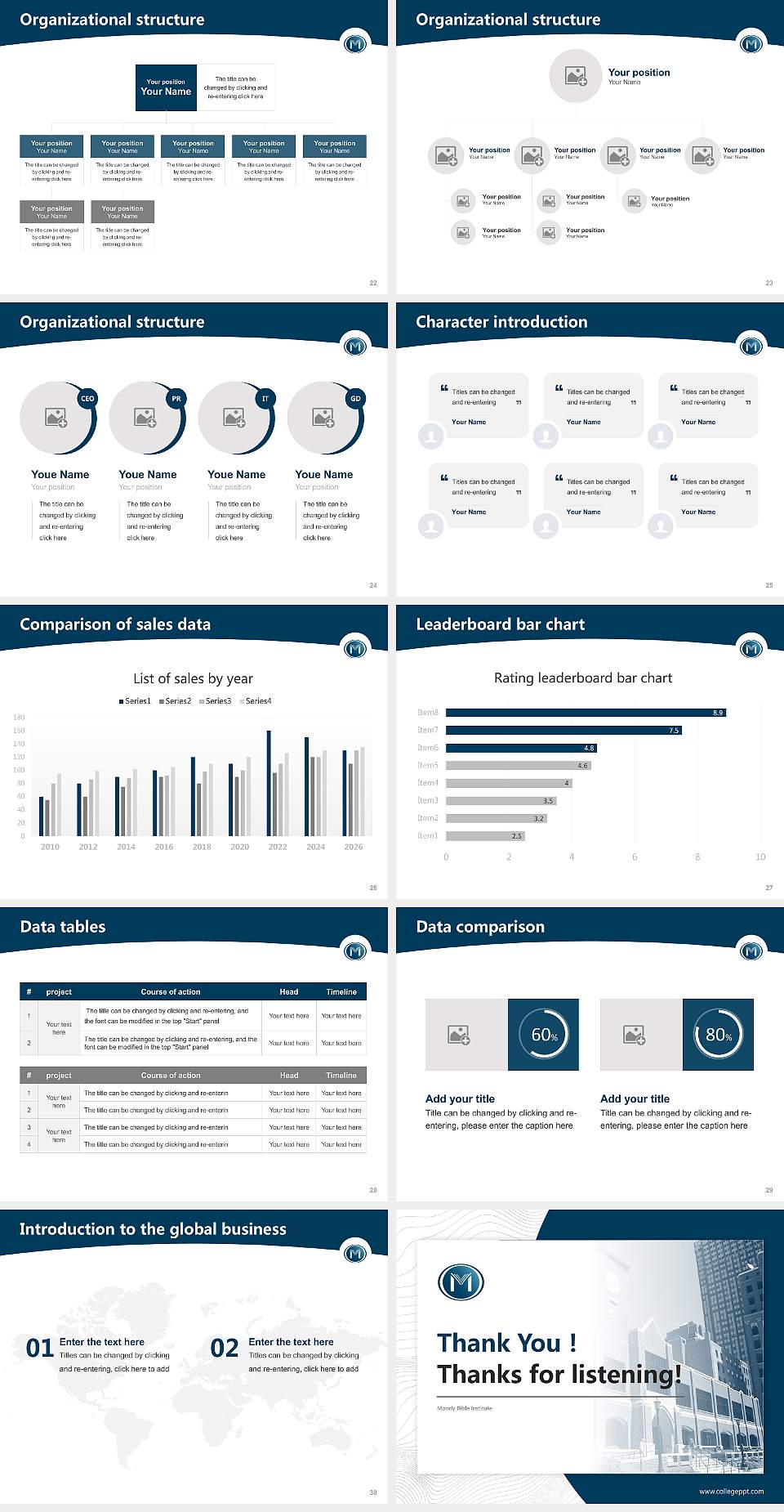 Moody Bible Institute Academic Presentation/Research Findings Report PPT Template4:3 ratio PPT effect preview image4