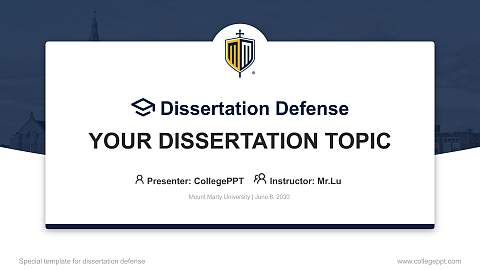 Mount Marty University Graduation Thesis Defense PPT Template