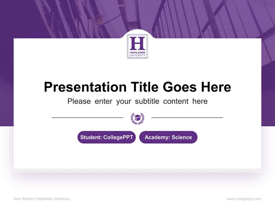 New Mexico Highlands University National Scholarship Defense PPT Template4:3 ratio PPT effect preview image4