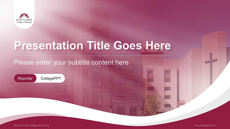 Mount Carmel College of Nursing Lecture Sharing and Networking Event PPT Template16:9 ratio PPT effect preview image