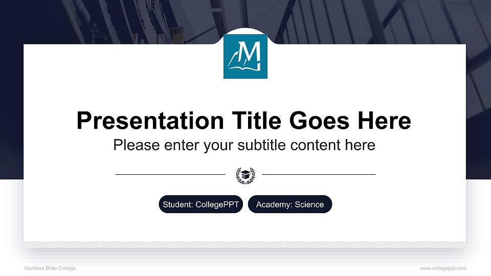 Montana Bible College National Scholarship Defense PPT Template16:9 ratio PPT effect preview image