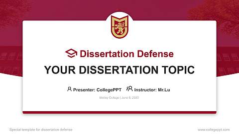 Molloy College Graduation Thesis Defense PPT Template