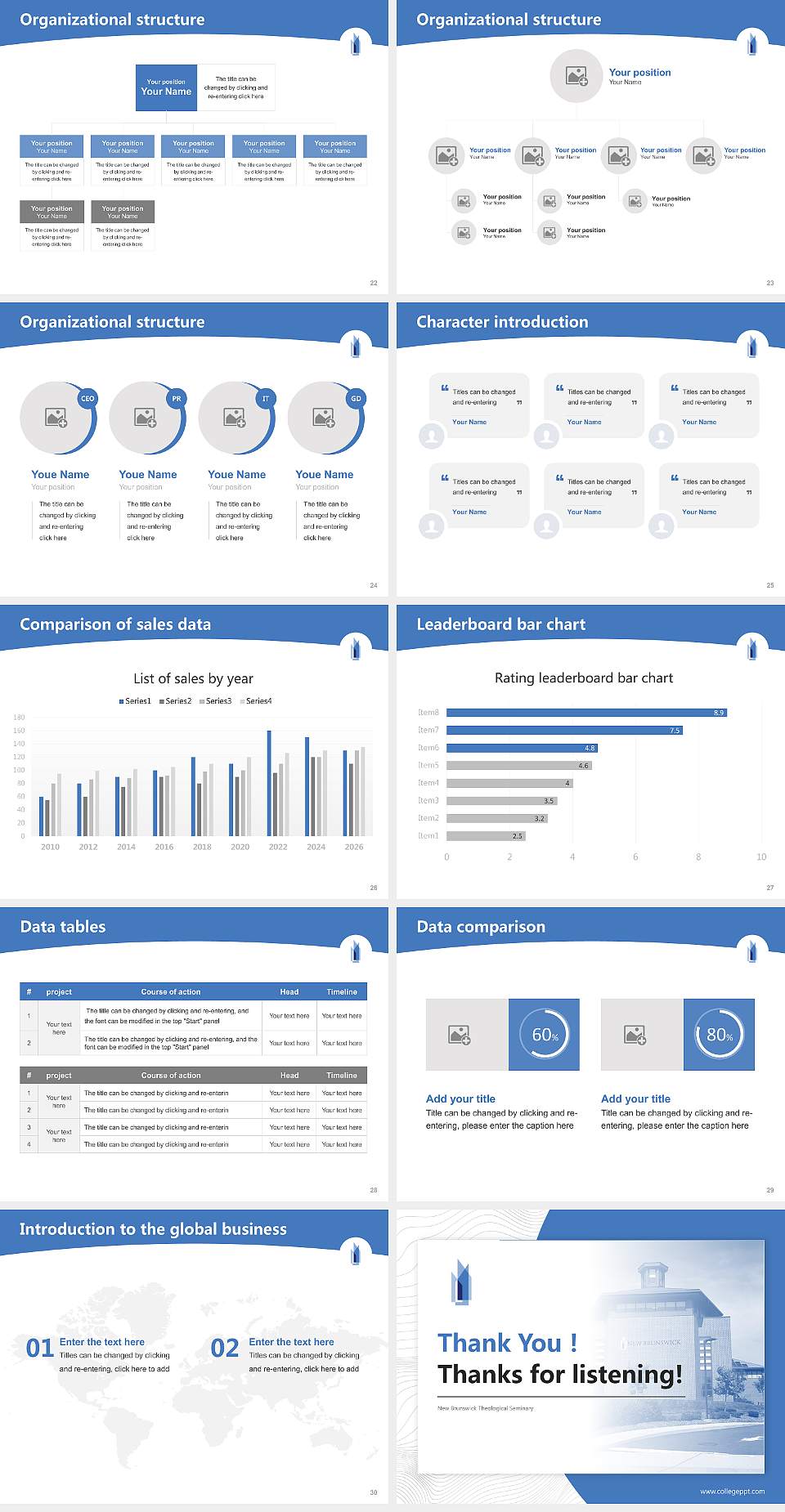 New Brunswick Theological Seminary Academic Presentation/Research Findings Report PPT Template4:3 ratio PPT effect preview image4