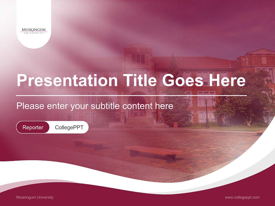Muskingum University Lecture Sharing and Networking Event PPT Template4:3 ratio PPT effect preview image4