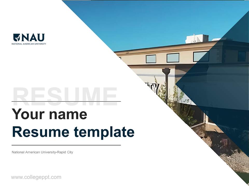 National American University-Rapid City Resume PPT Template4:3 ratio PPT effect preview image5