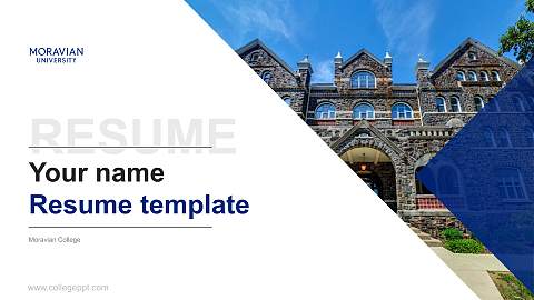 Moravian College Resume PPT Template