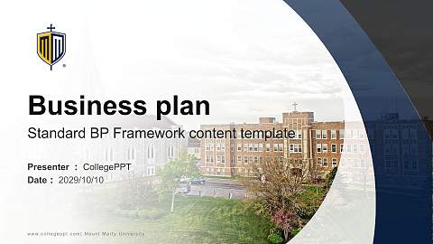 Mount Marty University Competition/Entrepreneurship Contest PPT Template