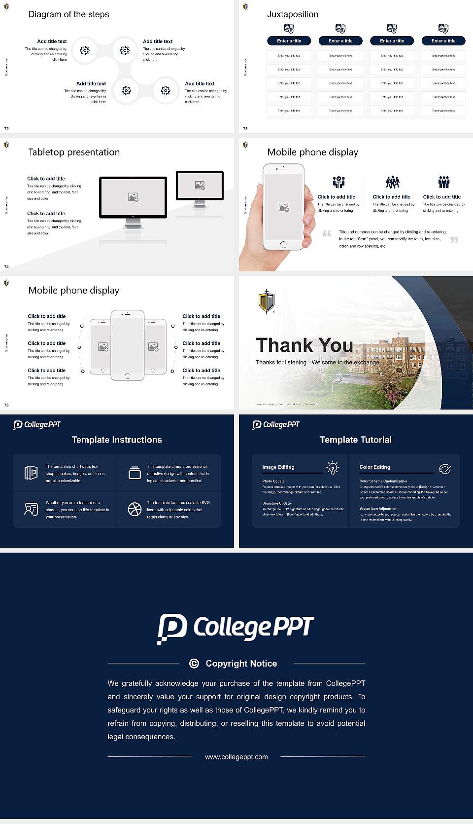 Mount Marty University Competition/Entrepreneurship Contest PPT Template16:9 ratio PPT effect preview image9