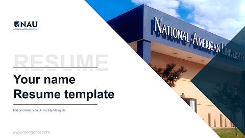 National American University-Mesquite Resume PPT Template