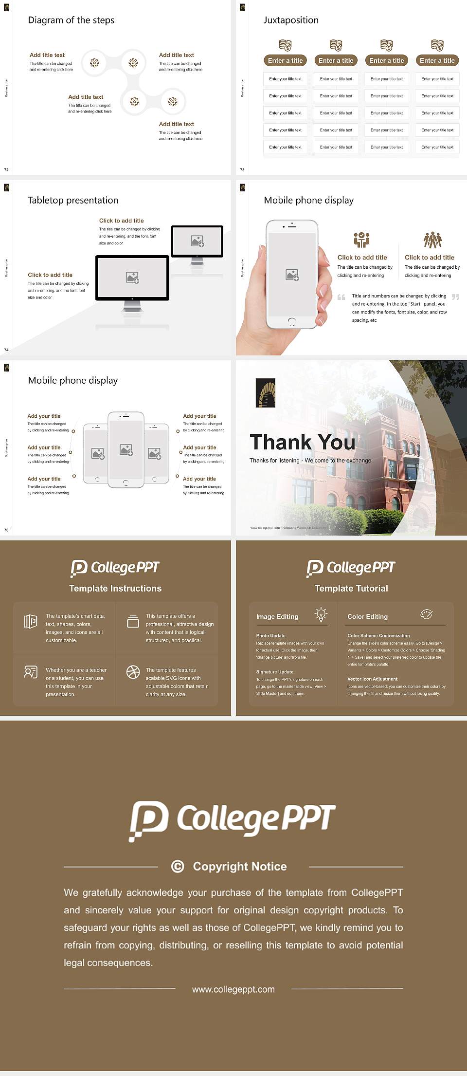 Nebraska Wesleyan University Competition/Entrepreneurship Contest PPT Template4:3 ratio PPT effect preview image9