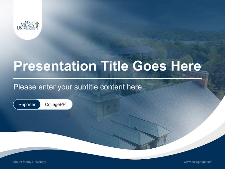 Mount Mercy University Lecture Sharing and Networking Event PPT Template4:3 ratio PPT effect preview image4