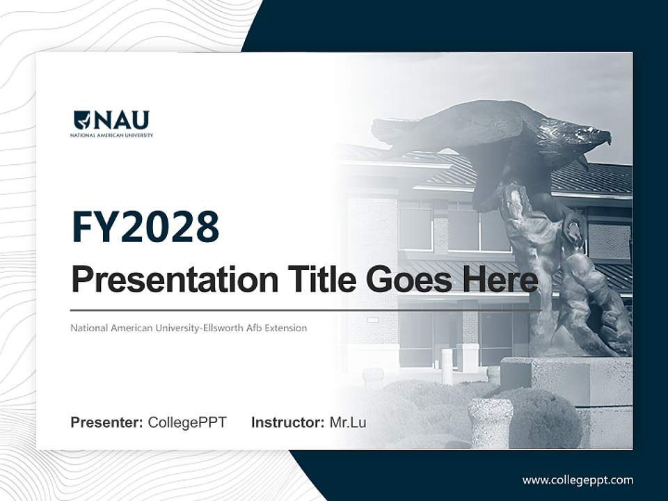 National American University-Ellsworth Afb Extension Academic Presentation/Research Findings Report PPT Template4:3 ratio PPT effect preview image5