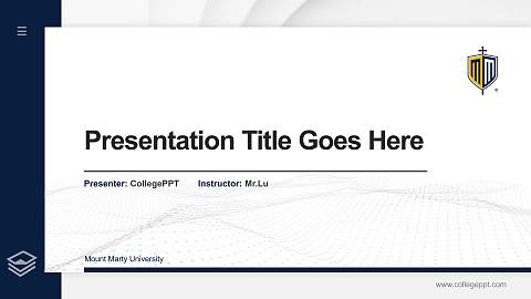 Mount Marty University Thesis Proposal/Graduation Defense PPT Template