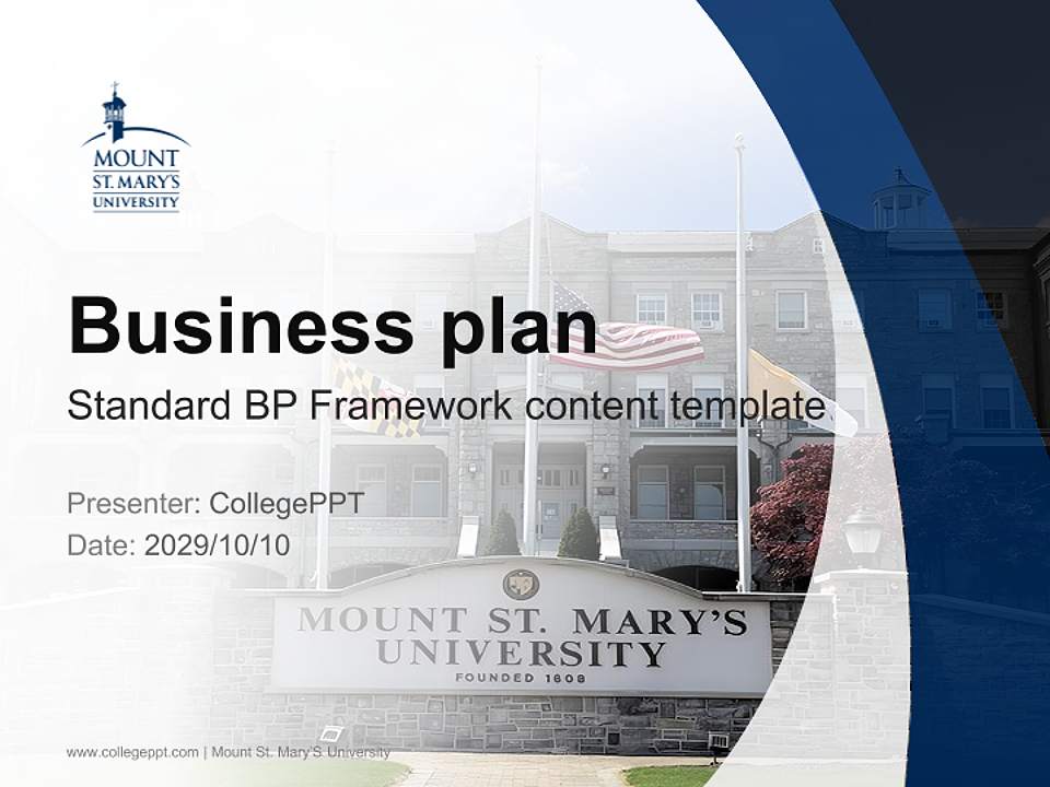 Mount St. Mary’S University Competition/Entrepreneurship Contest PPT Template4:3 ratio PPT effect preview image9