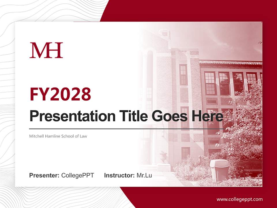 Mitchell Hamline School of Law Academic Presentation/Research Findings Report PPT Template4:3 ratio PPT effect preview image5