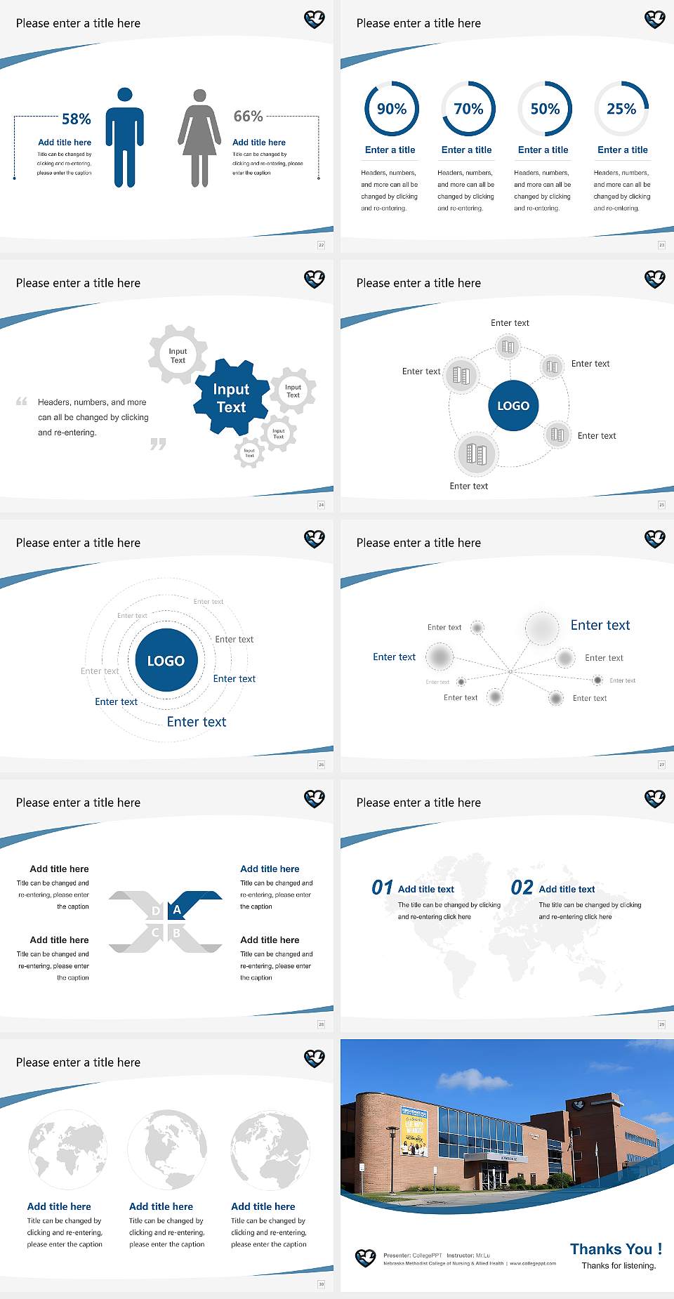 Nebraska Methodist College of Nursing & Allied Health Course/Courseware Creation PPT Template4:3 ratio PPT effect preview image4