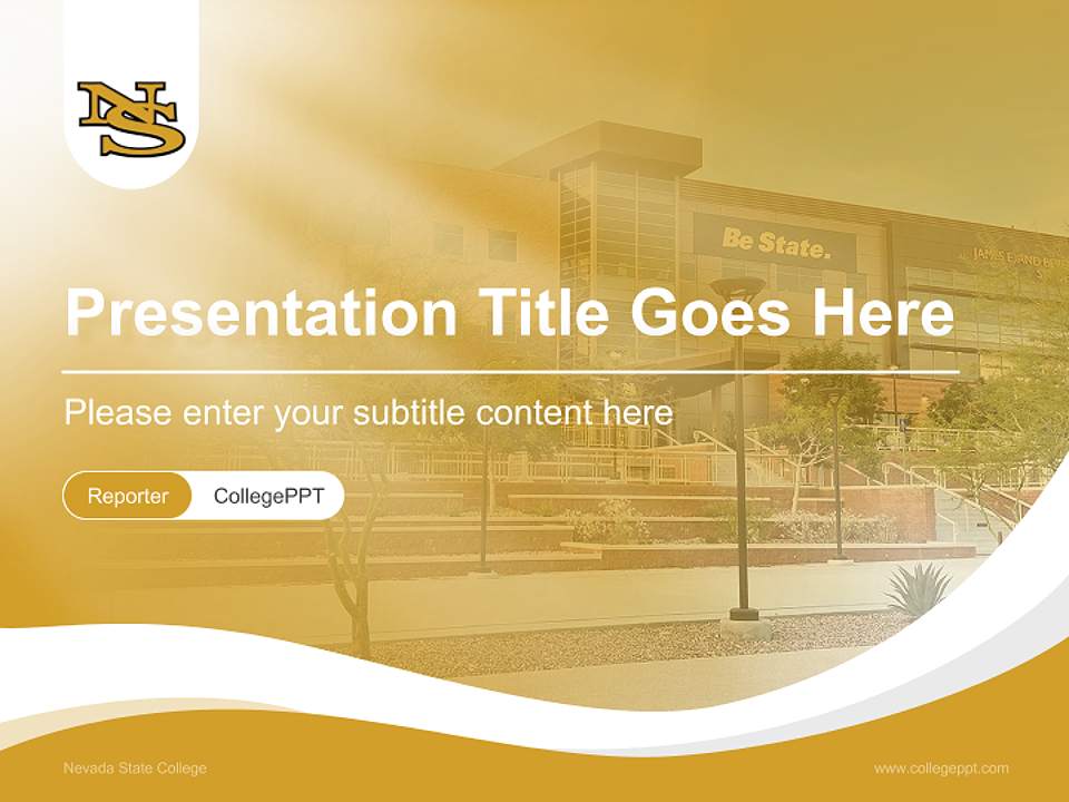 Nevada State College Lecture Sharing and Networking Event PPT Template4:3 ratio PPT effect preview image4