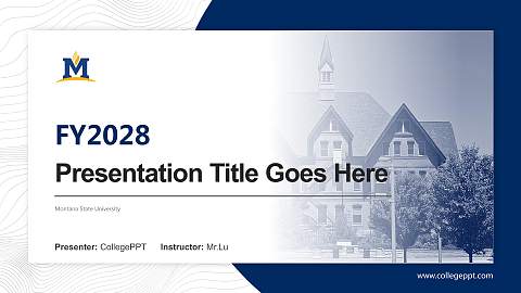 Montana State University Academic Presentation/Research Findings Report PPT Template