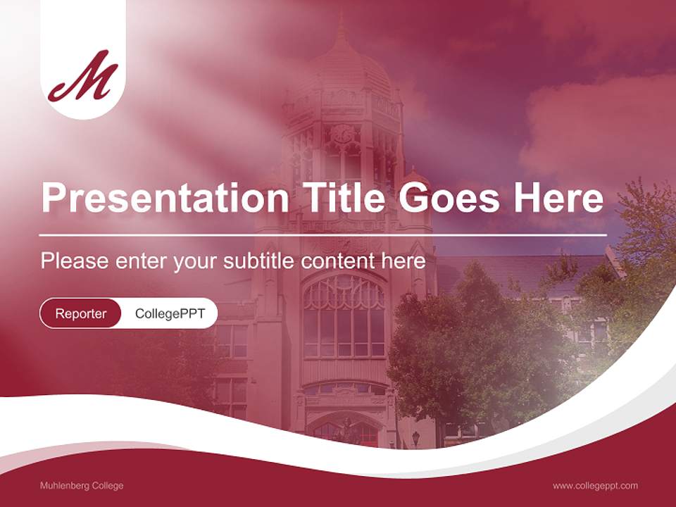 Muhlenberg College Lecture Sharing and Networking Event PPT Template4:3 ratio PPT effect preview image4